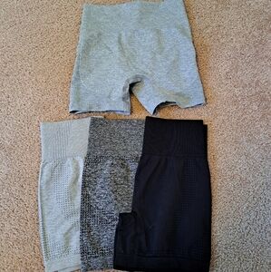 SHEIN Gray and Black Bike Shorts for Active Comfort